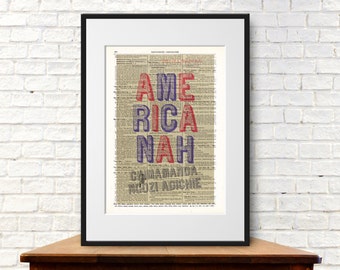 Americanah by Chimamanda Ngozi Adichie. Book Cover Art Print