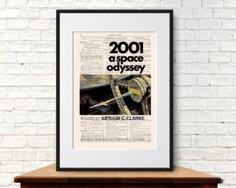 2001: A Space Odyssey by Arthur C. Clarke. Book Cover Art Print