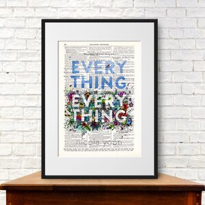 Everything, Everything by Nicola Yoon. Book Cover Art Print image 1