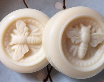 Conditioning, creamy, solid lotion bar can also be used as Hair Gloss! Now available in travel tin!