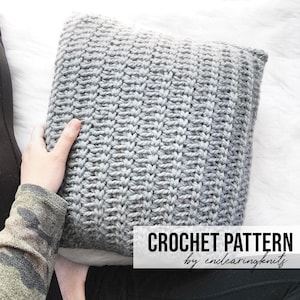 Crochet Pillow Case Pattern - Crocheting Rib Throw Cusion Cover - DIY Crochet Modern Home Decor Tutorial