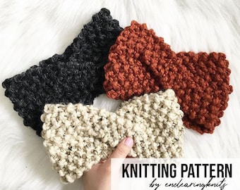 Headband Knitting Pattern - Twisted Chunky Knit Earwarmer - The Knitted Classic Twist EASY Headband Tutorial