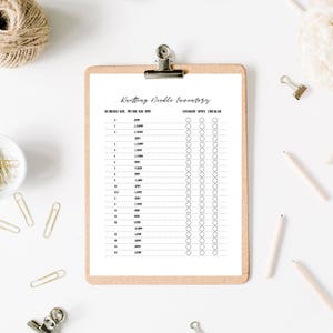 Printable Project Planner 3 Pages Knitting Needle Yarn Inventory Downloadable Template for Knitting Projects image 4