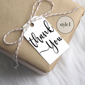 Printable Tags THANK YOU Set Gift Tags Gift Wrap Supplies Business ...