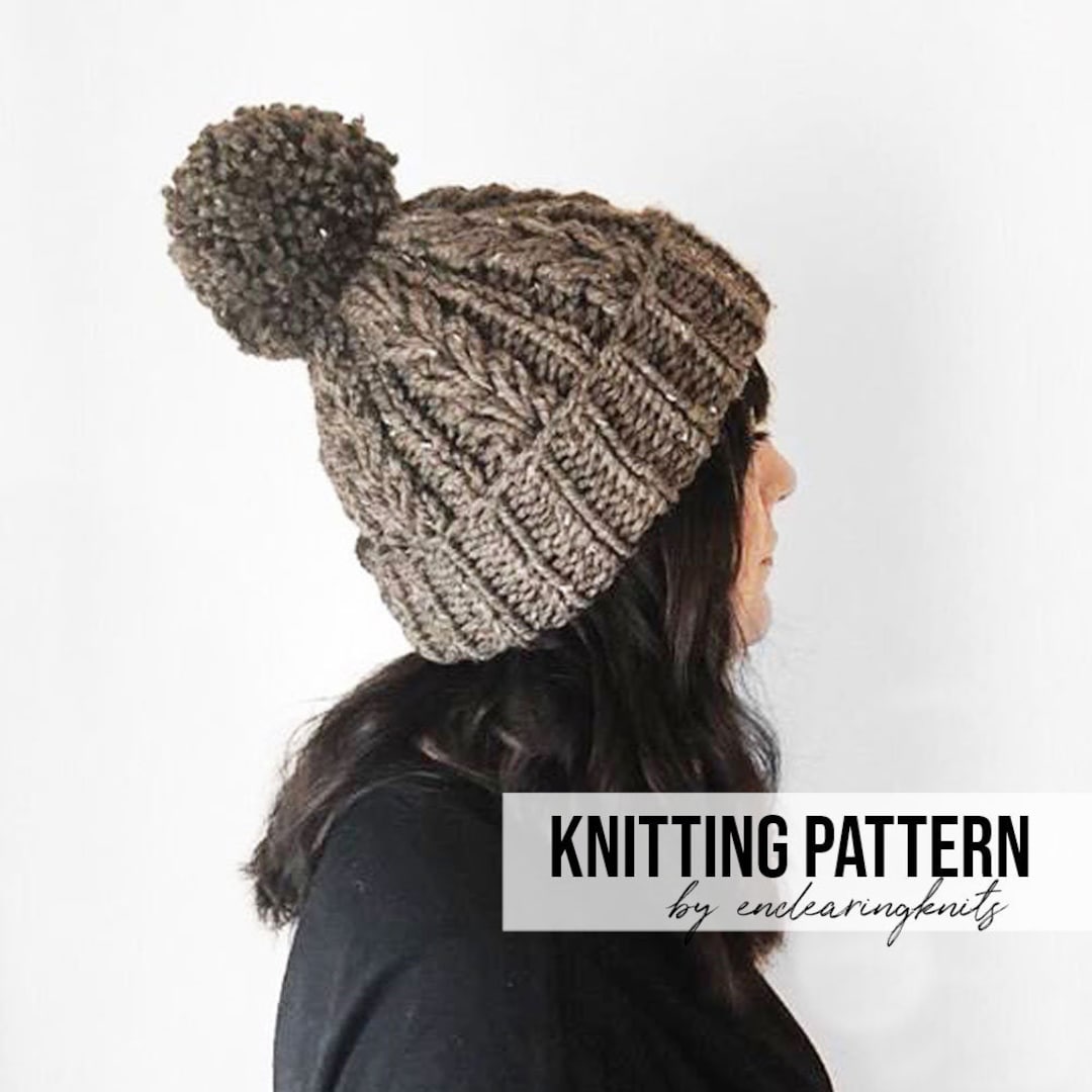 Cable Hat Pattern - Knitting Tutorial - Knit Accessory - Advanced ...