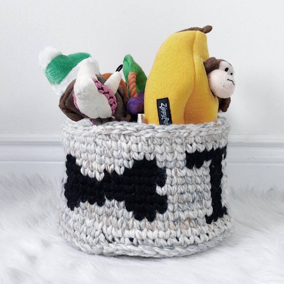 Crochet Dog Basket Pattern Puppy Toy Storage DIY Tapestry Etsy España