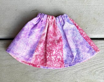 Falda rosa y morada para elfo o muñeca de 30 cm.