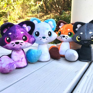 Fox Plush Stuffed Animal, Plushie, Minky, 4 styles, kawaii