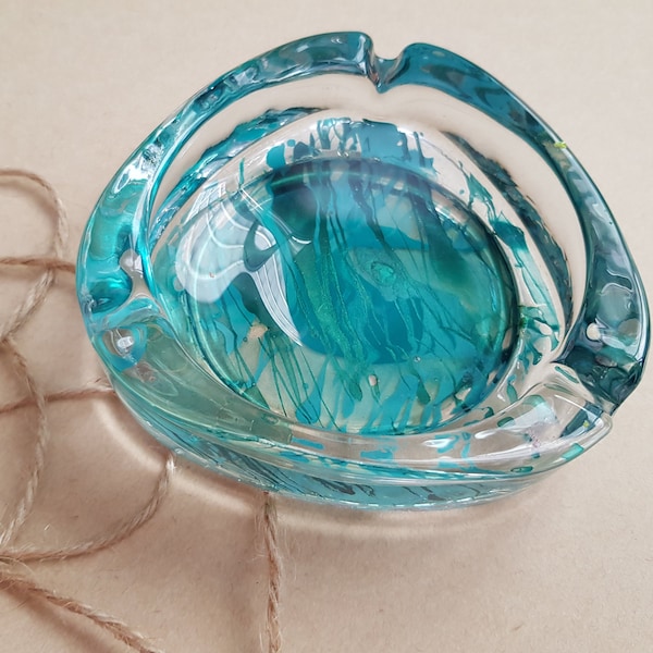 Ashtray- Watercolor ashtray - Ashtry - Living room decoration - Unique Ashtray #8