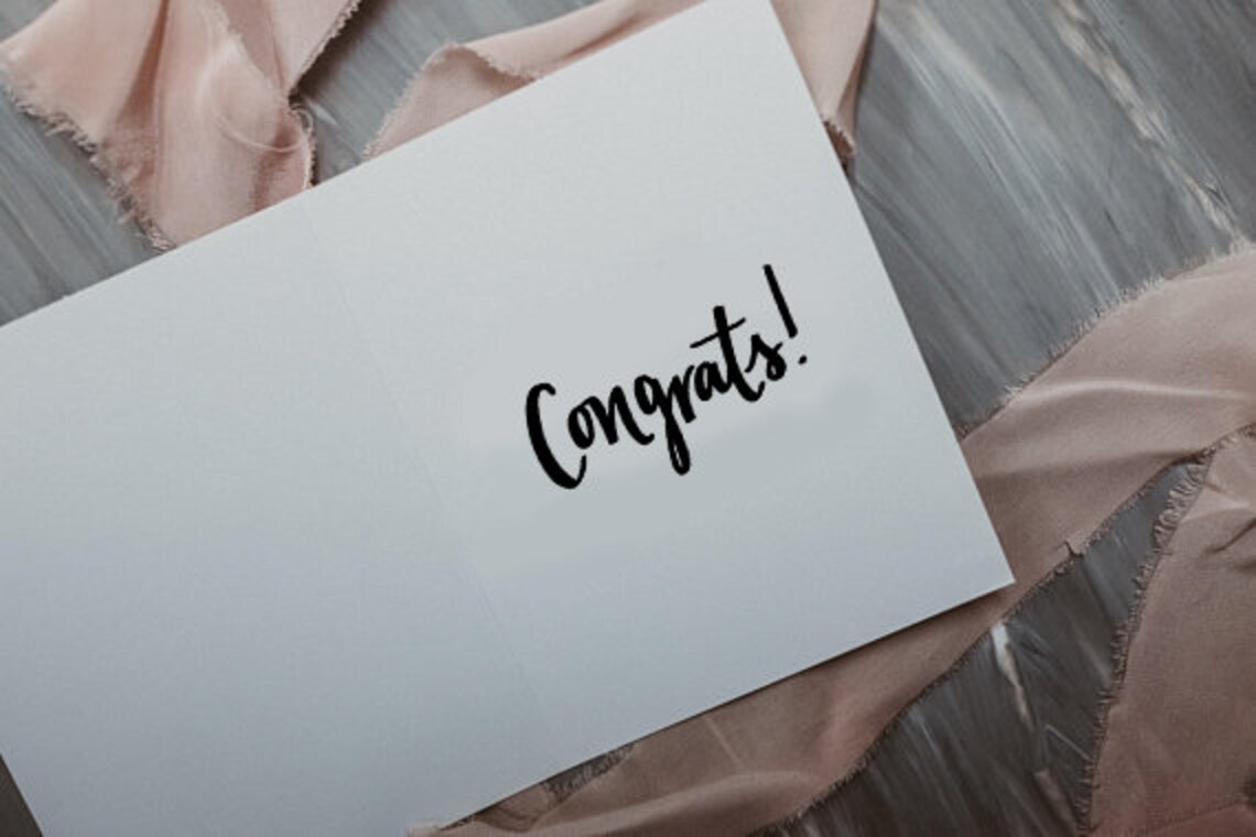 Engagement Congrats Folded Notecard Ring Finger Engaged Etsy