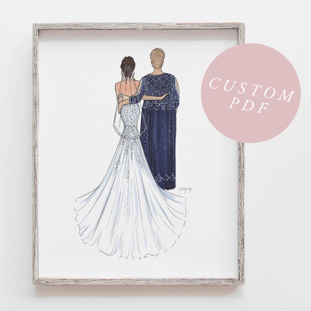 Ritratto di matrimonio personalizzato: Arte della mamma e della