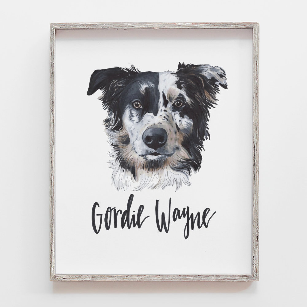 Custom Pet Portrait Drawing, illustration Print, gift, for the home, art, pet memorial, dog, cat, personalized, animal, pet remembrance loss