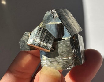 High Grade Cubic Pyrite with Sphalerite from Huanzala Mine, Peru | New Find | Incredible Luster | Phenomenal Energy | Feminine, Fire