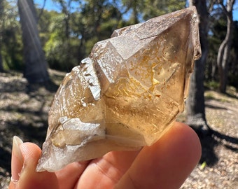 Natural Golden Citrine from Jenipapo Brazil with Record Keepers, Smoky Phantoms, Rainbows, Etching, Cathedral Structure | ULTRA RARE