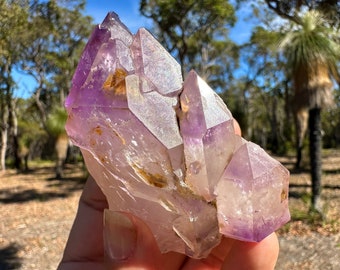 ULTRA RARE LOCALE Baobab Amethyst, Kitui, Kenya | Incredible Elestial Formation, Spectacular Etching, Clay Inclusions