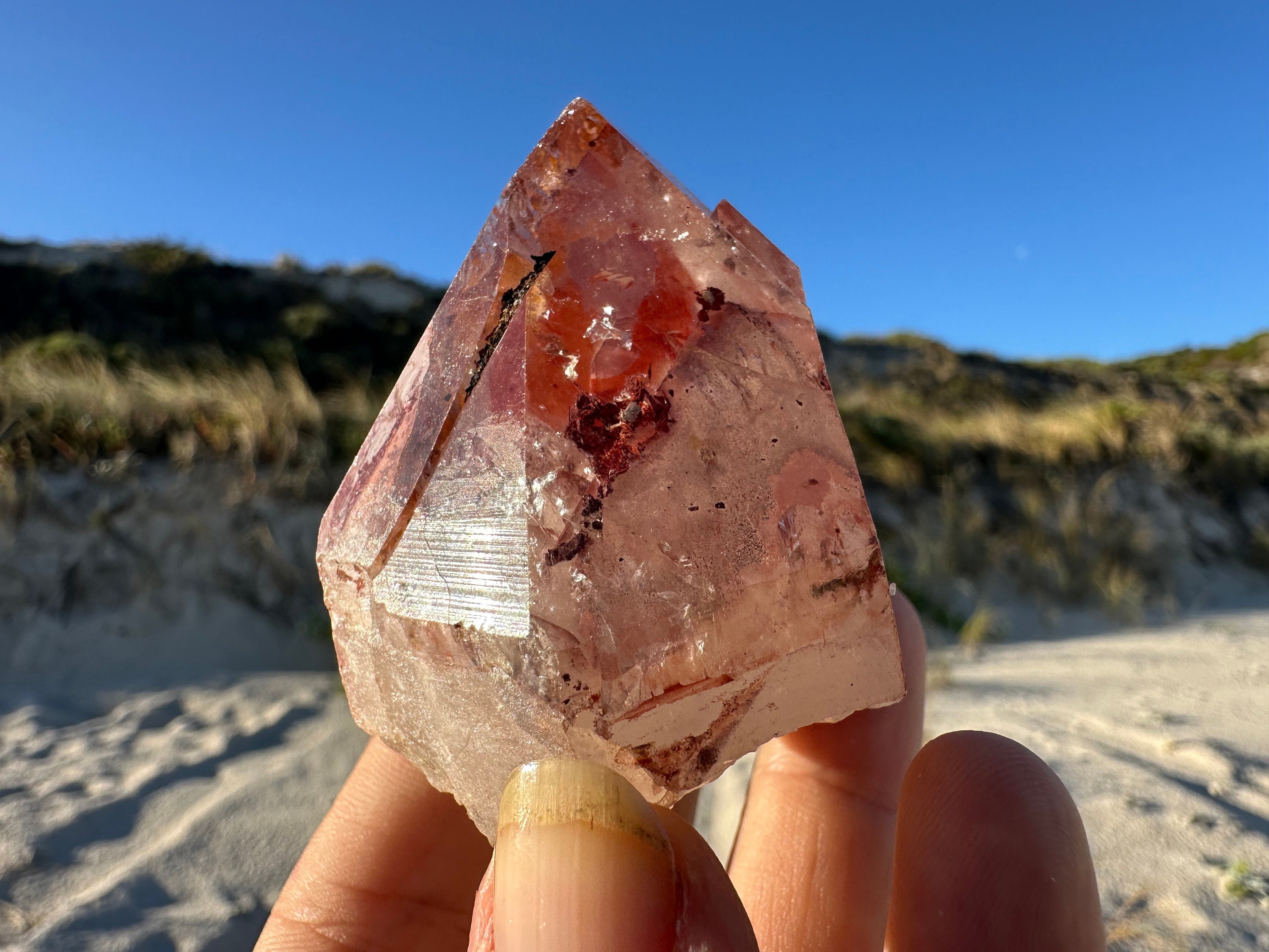 Red Dragon Hematite Quartz Crystal From a New Find in Pará, Brazil