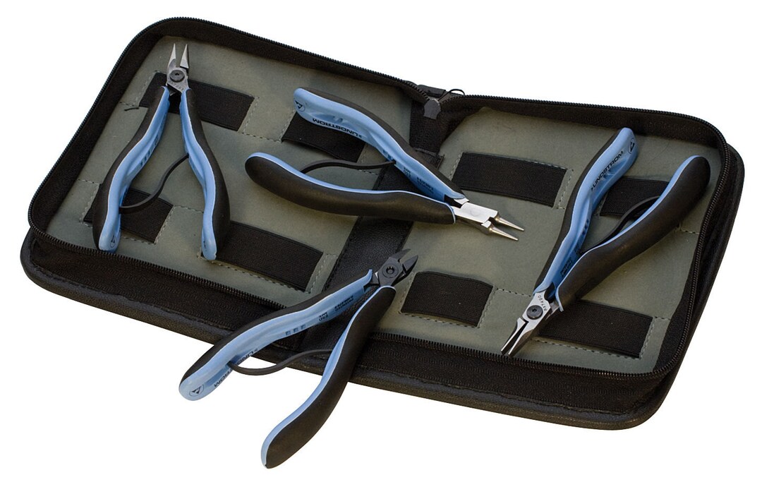 Lindstrom 4PC Jeweler Tool Kit Flat, Round, Short Chain, Flush Cutter Rxseries Premium Jewelry