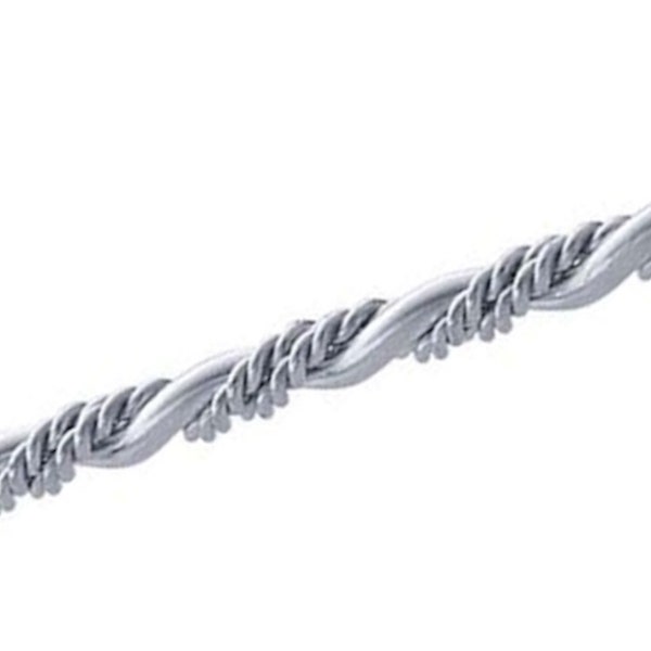 Adornville® SOLID 925 Sterling Silver Beaded TWIST Pattern Wire 6-24 Inches 2.16mm 11 Gauge Dead Soft USA Made Jewelry