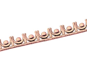 Adornville® 99.9 % Pure Copper Gallery Bezel Wire "Swag" Pattern 12 Inches, 2 or 5 Feet