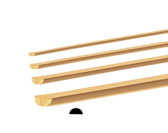 Adornville® Brass Half Round Wire 6, 8, 10, 12, 14 Gauge Dead Soft by EAM Jewelry Design & Supply, LLC