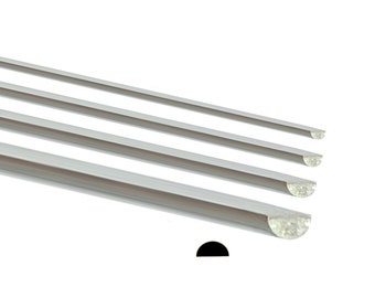 Adornville® Solid 925 Sterling Silver Half Round Wire – Dead Soft | 2–24 Gauge | USA Made