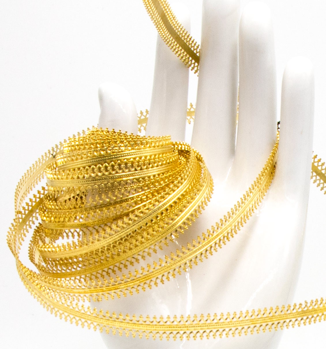 Adornville® Brass Gallery Bezel Wire Ribbon 