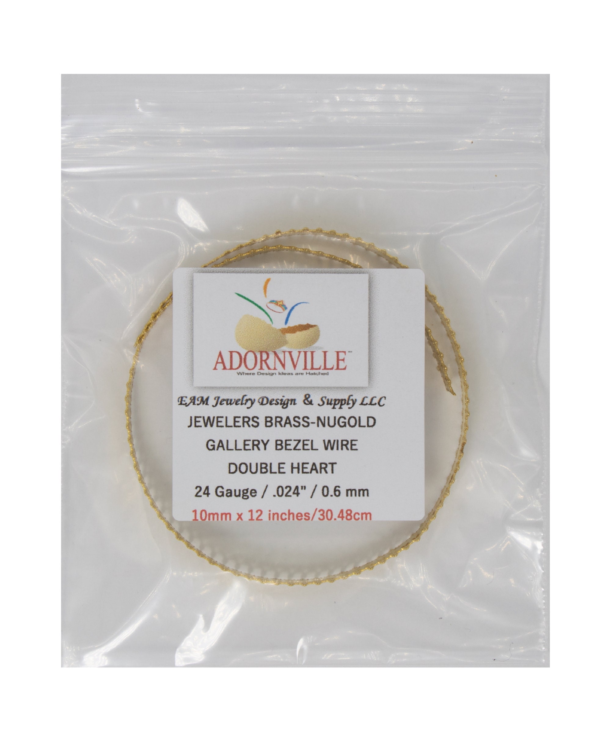 Adornville Brass Bezel Wire Dead Soft 28 Gauge x 3/16 x 10 Feet by Eam Jewelry Design & Supply, LLC