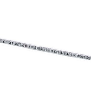 May include: A silver chain necklace with a delicate, linked design.