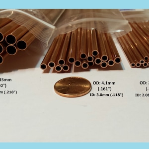 99.9% Pure Copper TUBE Chenier 12 inch Long One or Two Tubes image 1