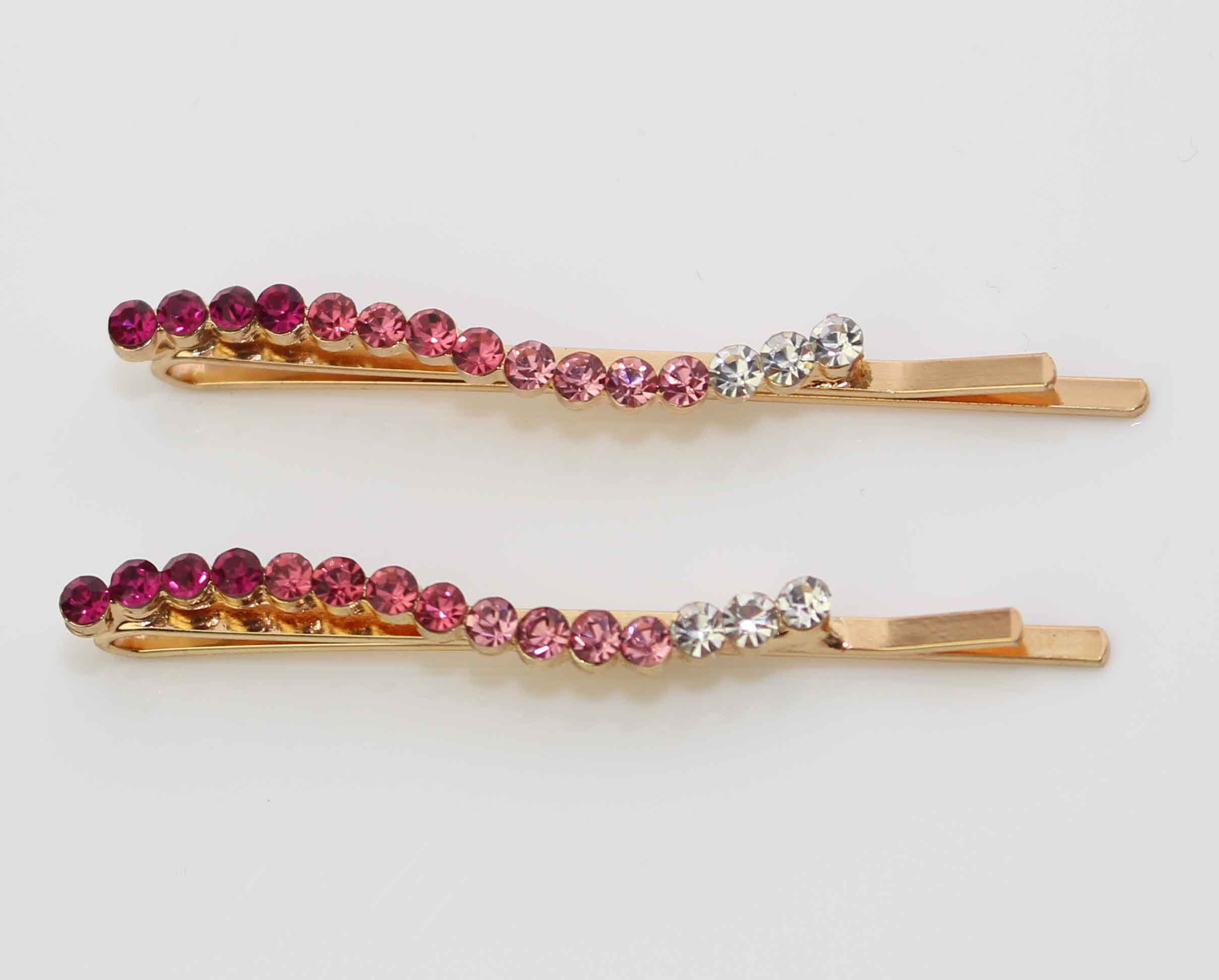 Par CRYSTAL Diamante Bobby Hair Grips Slide Kirby Clip Bridal Etsy