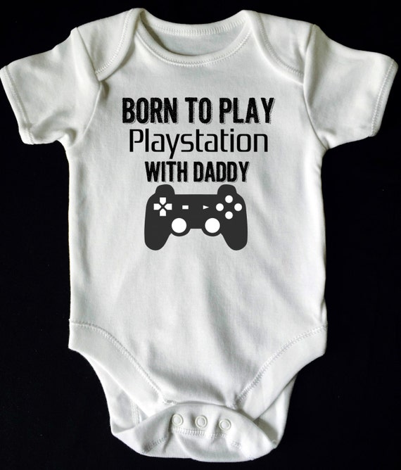 BORN TO PLAY playstation baby vest / grow/ bodysuit/romper | Etsy