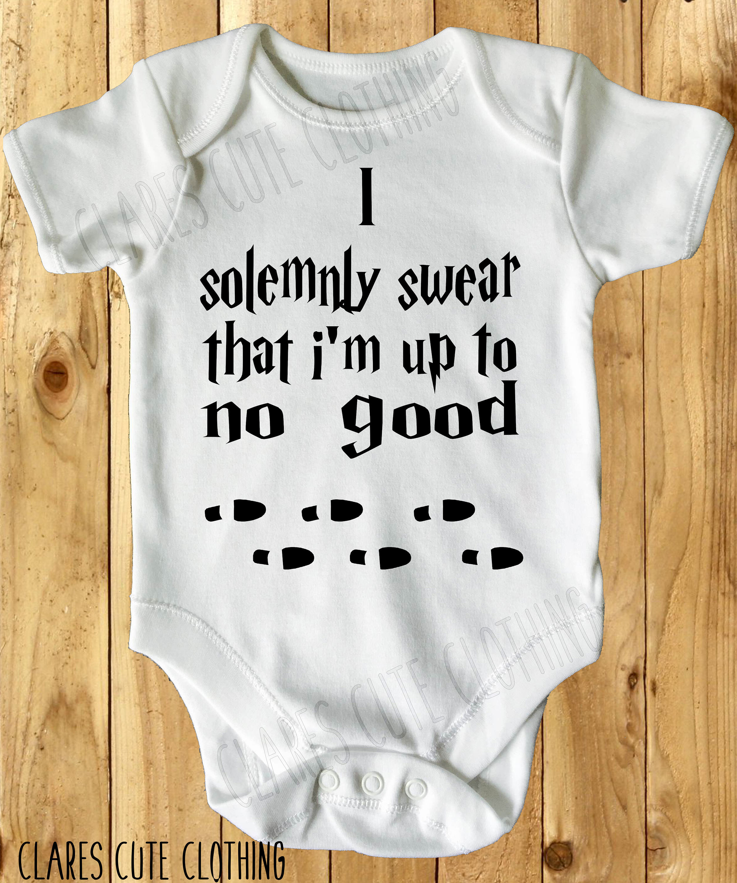 HARRY POTTER MISCHIEF MANAGED BABY VEST// GROW BODYSUIT ROMPER