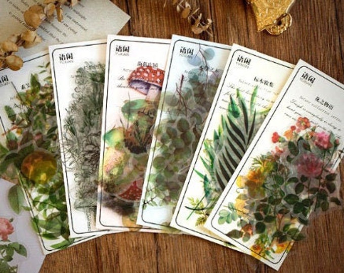 Nature Stickers: Flowers & Leaves