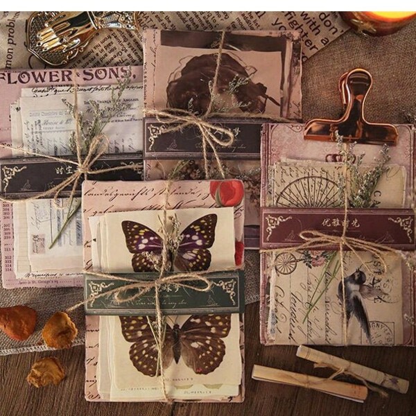 Paper Sets, Photos, Writing, Vintage, Sheets, Decorative, Art, Buildings, Floral, Butterfly, Journal, Words, Antique, Letters, Post, Cursive