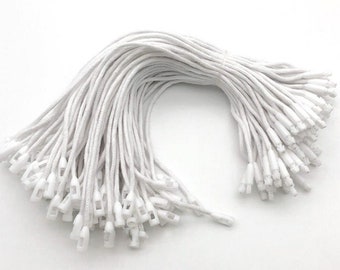 White Cotton Hang Tag String: 100 Bundle