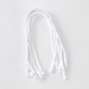 Hang Tag String 500-Pack White Nylon Hang Tags - 7.5" Snap Lock