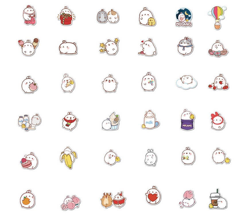 molang rabbit waterproof stickers