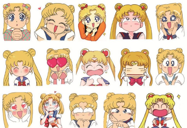 sailor moon 4 full sheet stickers cartoon girl scrapbooking journal stickers