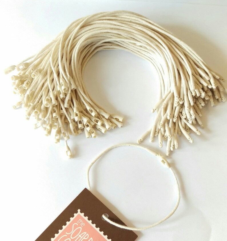 1000 Cotton Hang Tag Strings Cord Clasp Fastener Natural Etsy