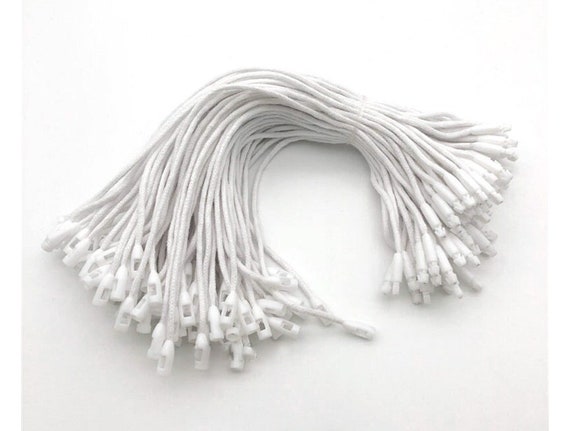 White Cotton Hang Tag String 100pcs, Thin Fastener, Natural Cord, Bullet  Clasp, 100% Cotton, Apparel, Clothing, Gift, Retail Packaging, Tags 