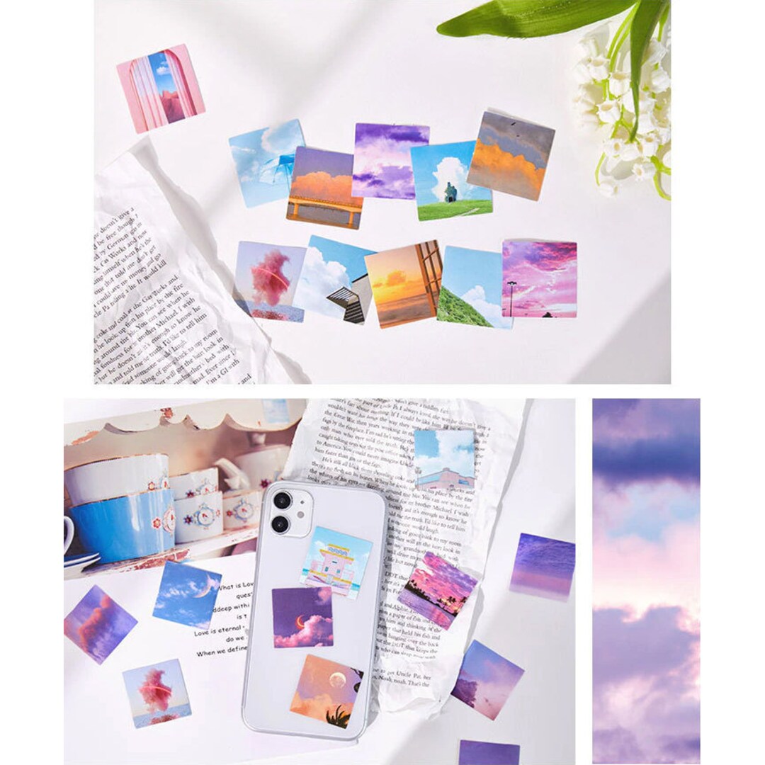 Sky Sticker Series Photos Clouds Water Moon Dark Light - Etsy