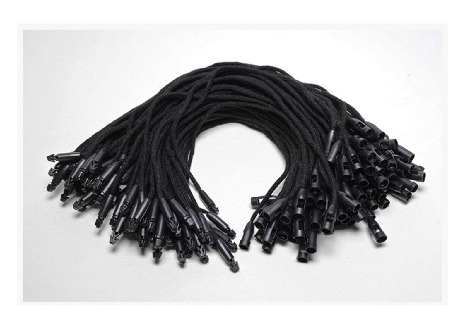 Black Cotton Hang Tag Strings 100pcs Rope Fasteners Snap - Etsy