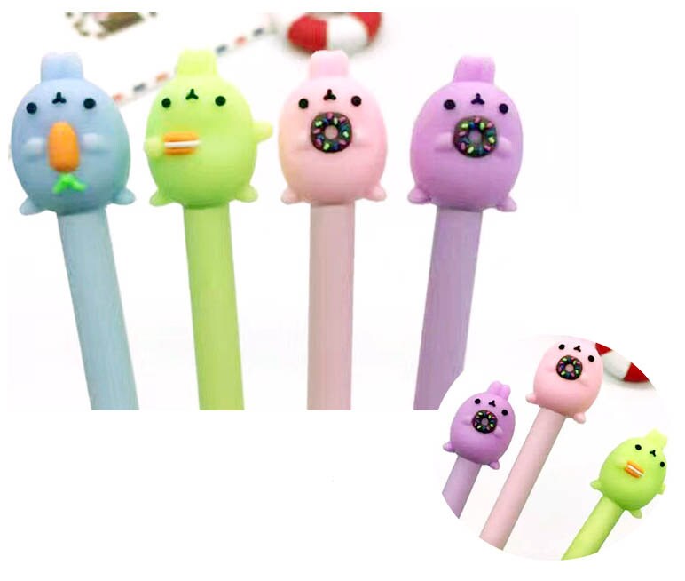 Molang Pens, Colorful Rabbits, Sweet Bunny, Carrot, Donut, Cookie