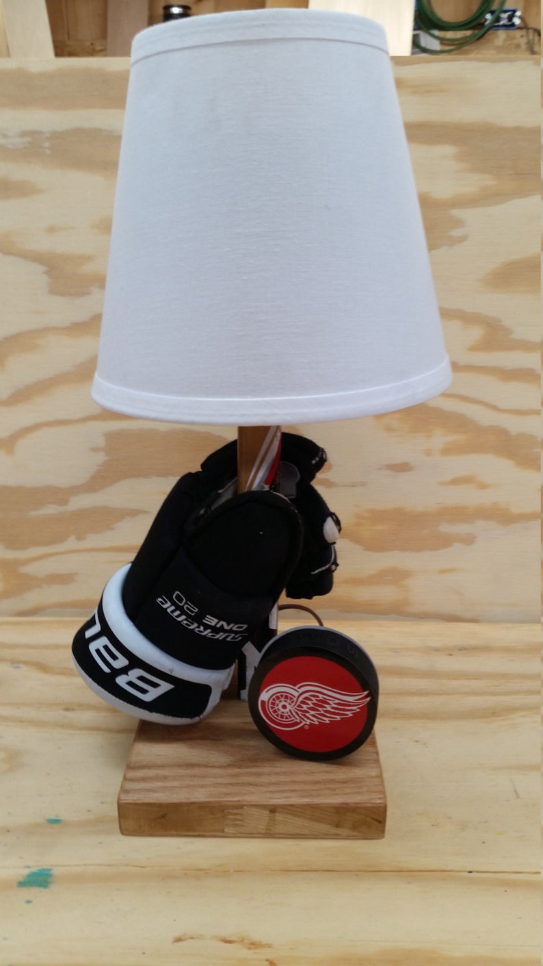 Personalized Hockey Lamp Etsy