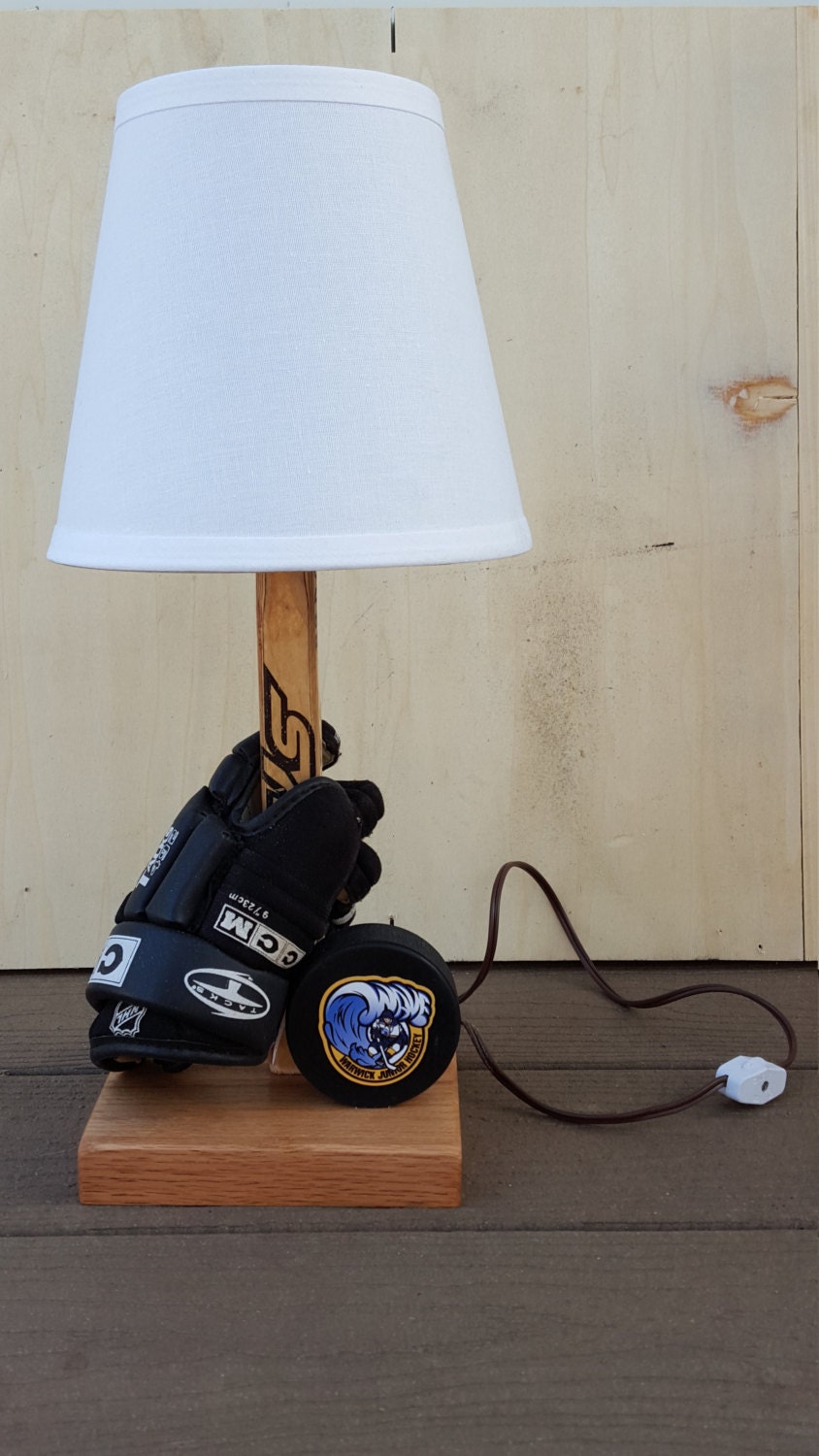 Personalized Hockey Lamp Etsy