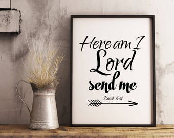 Here I Am Send Me - Etsy