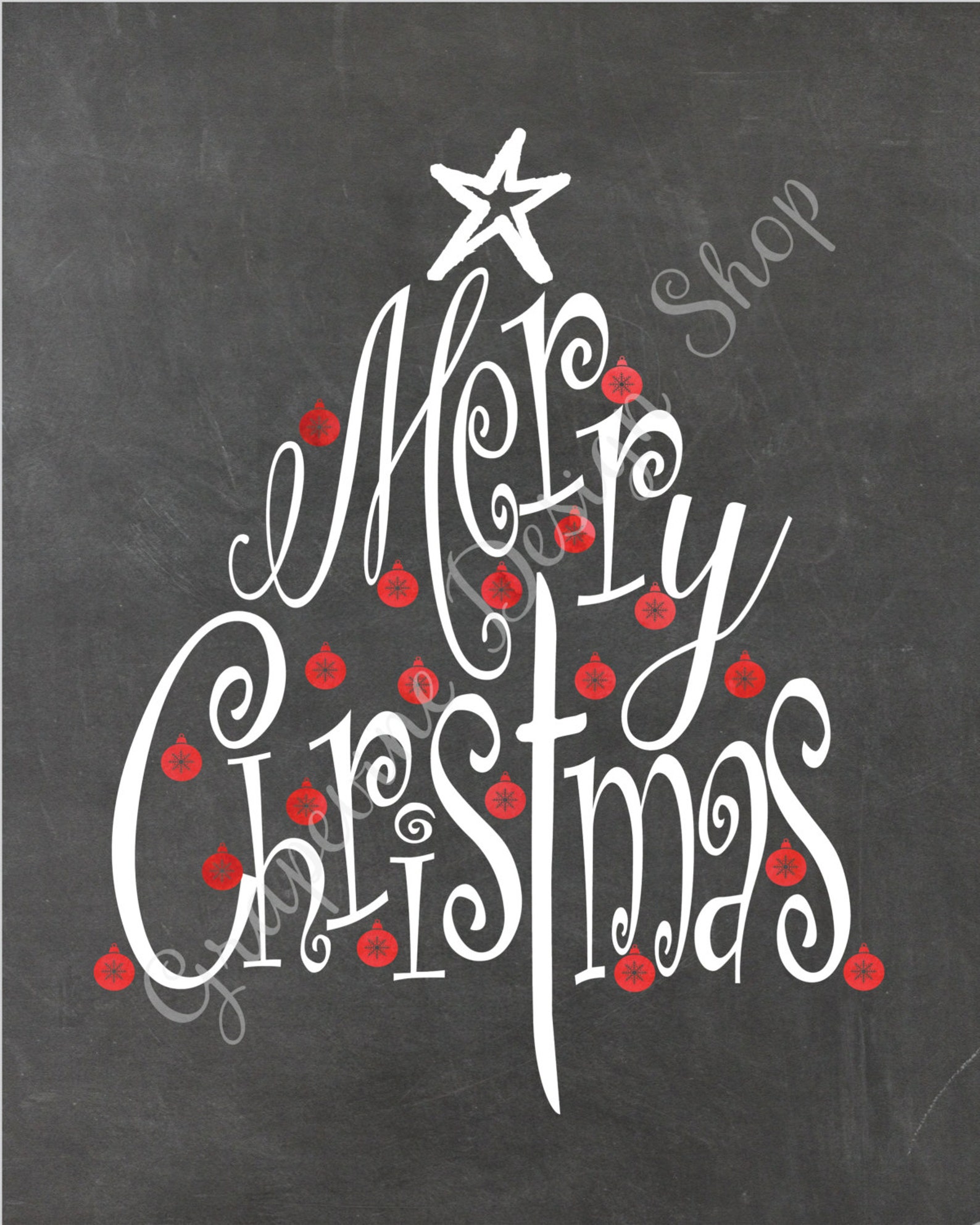 Merry Christmas Chalkboard 
