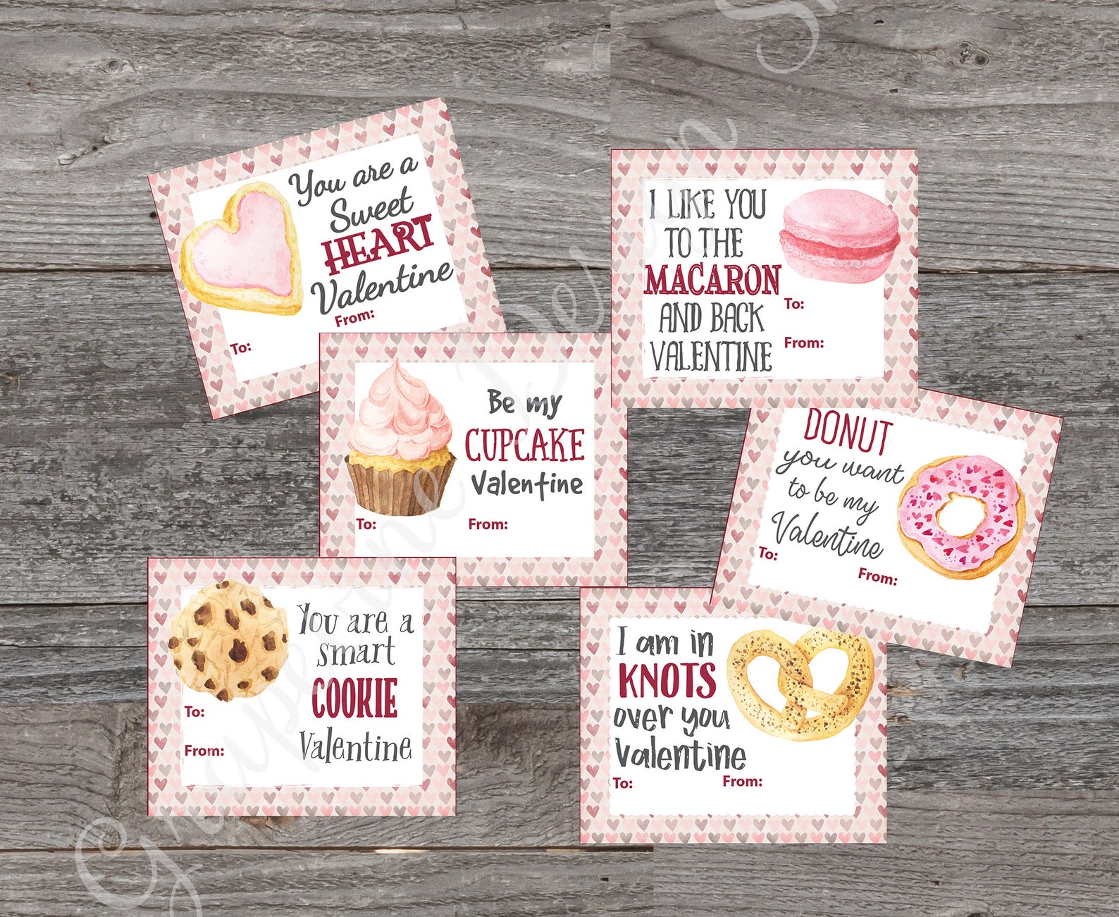 Kids Valentine Cards Donut Valentine Cards Printable - Etsy