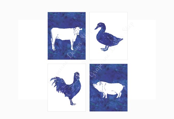 Farm Animal Print. Instant Download Printable. PDF Diy Digital | Etsy