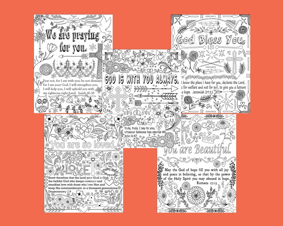 Encouraging Words - Bible Verse Coloring Pages